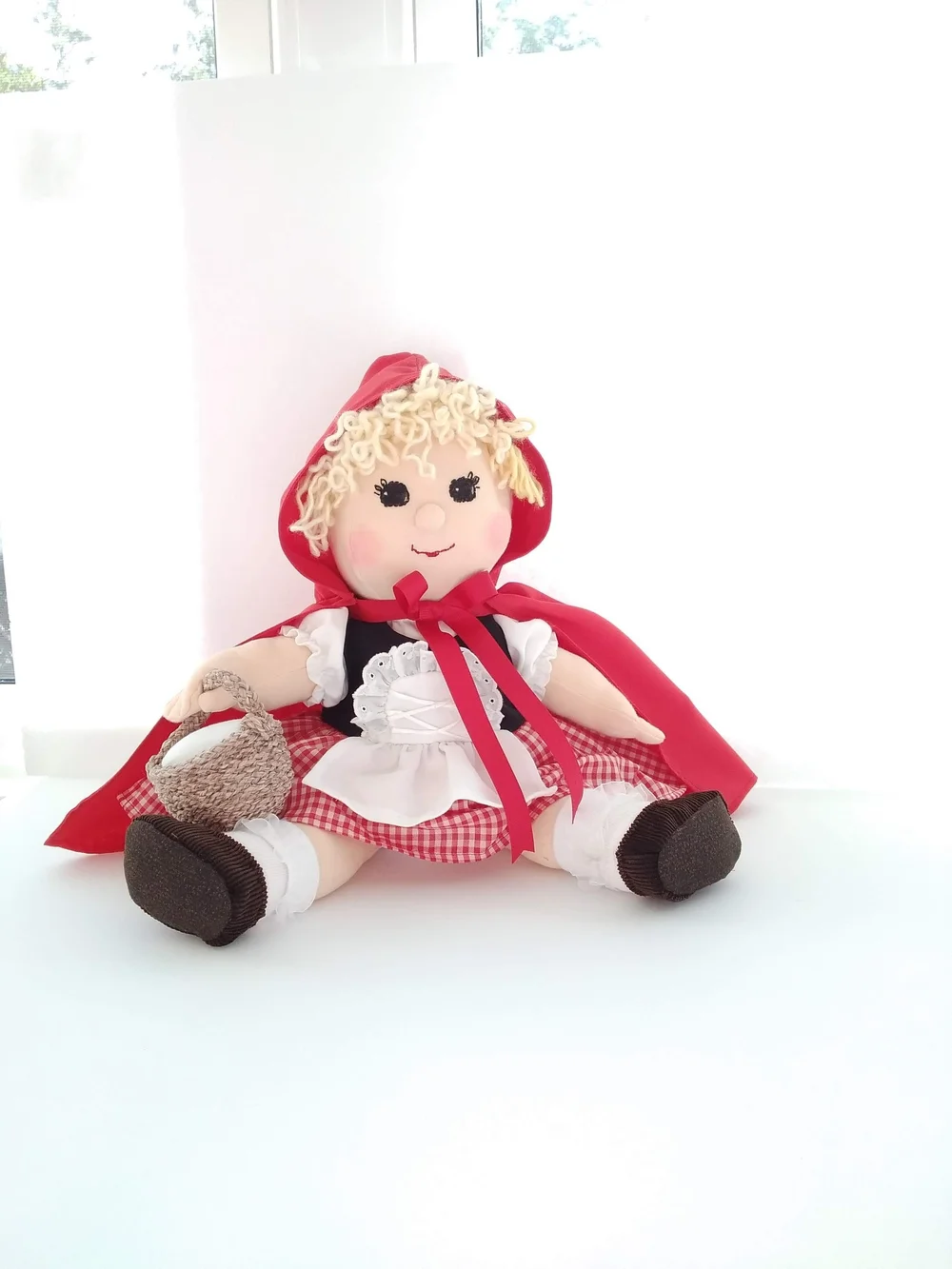 Red Riding Hood Plush Doll with Red Cape - Unbranded